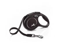 Flexi New Classic Correa Extensible Negra para perros