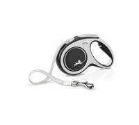 Flexi new comfort 8 m negro, gris perro correa retráctil