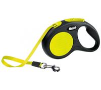 Flexi new neon 5 m negro, amarillo perro correa retráctil