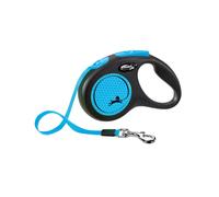 Flexi New Neón Correa Extensible azul para perros