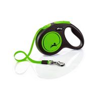 Flexi New Neon Tape Green Medium 5m Retractable Dog Leash/Lead for dogs up to 25