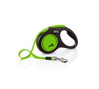 Flexi New Neon Tape Green Small 5m Retractable Dog Leash/Lead for dogs up to 15k