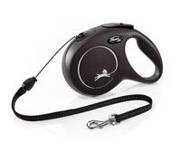 Flexi Nuevo Clásico M Cuerda Automático Correa para Perros Hasta 20KG 5M Negro