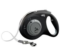 flexi® SELECT Correa retráctil para perros, longitud ajustable 0-7m, negro | La primera correa flexi® del mundo con una longitud máxima de desenrollado regulable de forma continua de 0 a 7 metros