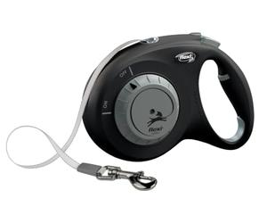 flexi® SELECT Correa retráctil para perros, longitud ajustable 0-7m, negro | La primera correa flexi® del mundo con una longitud máxima de desenrollado regulable de forma continua de 0 a 7 metros