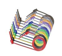 Flexible 1M Electrical Testing Cable Electronic Cable 10 Color Coded Hook and Double Side Copper Clip Electronic Cables