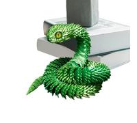 Flexible 3D Printed Snake - Articulated Desk Toy Collectible | Smooth Joint Segments, Realistic Design, Stress Relief Educational Figurine for Home Office or School Play Realistic Articulated Movement
