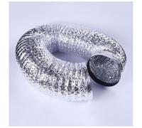 Flexible Aluminum Ventilation Air Duct Hose with 2 Clamps Universal 80mm to 300mm 2m to 5m(4m,80mm)