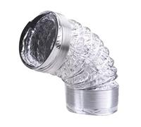Flexible Aluminum Ventilation Duct Hose 80-300mm with 2 Stainless Steel Clamps 2m 3m 4m 5m Length(5m,80mm)
