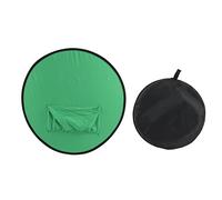Flexible Chromakey Background Screen | 110cm Foldable Green Blue 2 in 1 Backdrop for Photography/Live Streaming/Video Calls | Portable & Smooth with Storage Bag