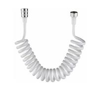 Flexible con resorte, Manguera flexible telescópica for bidé y ducha, interfaz de 1/2 pulgada, multicolor, 1,5 m(White)