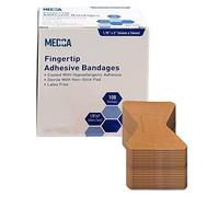 Flexible Fabric Finger Bandages - 100 Count Box of Flex Fabric Adhesive Bandages Finger-Tip Bandages for Finger Care and to Protect Wounds