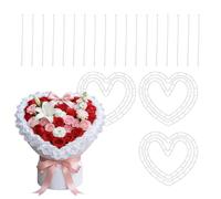 Flexible Floral Grid, Universal Heart Shaped Fixer, 5.9 Inches Tool with Soft Mesh, Pliable Flower Stem Support, Creative Holder with Versatile Style, Vase Accessory for Home and Wedding