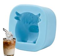 Flexible Ice Mold, Cute Cow Silicone Tray, 18x10cm Maker with Easy Release, Food Grade Silicone Mold, Freezer Tray with Cartoon Style, for Drinks Cooling