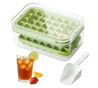 Flexible Ice Tray - Clear Easy Release, Freezer Mold with Kitchen Use, Silicone Tray, Removable Lid, Maker for Quickly Creating Drinks Cocktails Whiskey Family Meals and Entertaining Guests