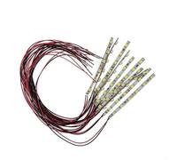 Flexible para tira LED SMD con cableado preconectado para sistemas de 12 V 18 V utilizados en casa de muñecas, modelo de iluminación de ferrocarril y detalles de diseño (luz blanca)