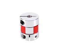 Flexible Plum Shaft Coupling | 6.35mm x 10mm CNC Stepper Motor/Servo Motor/Encoder Connector | High - Strength Aluminum Coupler for Vibration Damping & Stress Removal