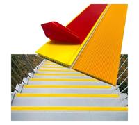 Flexible PVC Stair Nosing Treads, Self Adhesive Edge Protector, Anti Slip Step Trim Suitable For Kindergartens, Hospitals, Schools(Orange,4cm)