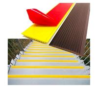 Flexible PVC Stair Nosing Treads, Self Adhesive Edge Protector, Anti Slip Step Trim Suitable For Kindergartens, Hospitals, Schools(Brown,6cm)