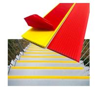 Flexible PVC Stair Nosing Treads, Self Adhesive Edge Protector, Anti Slip Step Trim Suitable For Kindergartens, Hospitals, Schools(Red,10cm)