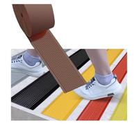 Flexible PVC Stair Nosing Treads, Self Adhesive Edge Protector, Anti-Slip Strips For Steps And Ramps(Brown,5cm)