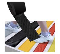Flexible PVC Stair Nosing Treads, Self Adhesive Edge Protector, Anti-Slip Strips For Steps And Ramps(Black,6cm)