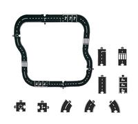 Flexible Race Track for Kids, Indestructible Rubber Road Puzzle Track for Creative Stem Play, Indoor Outdoor Montessori Car Track Puzzle (24 PCS)