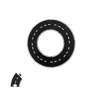 Flexible Race Track for Kids, Indestructible Rubber Road Puzzle Track for Creative Stem Play, Indoor Outdoor Montessori Car Track Puzzle (8 PCS)