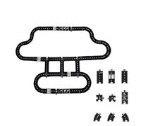 Flexible Race Track for Kids, Indestructible Rubber Road Puzzle Track for Creative Stem Play, Indoor Outdoor Montessori Car Track Puzzle (50B PCS)