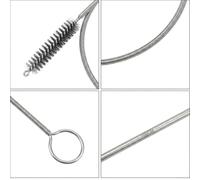 Flexible Refrigerator Drain Brush 61in Stainless Steel(95cm) | 61-inch flexible reach, stainless steel core, removes grease buildup, safe for food tubes, fridge maintenance