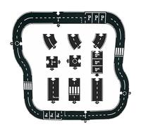 Flexible Road Tracks for Kids, Indestructible Rubber Puzzle Highway System, Waterproof Bath & Beach Car Toy, Montessori Educational Circuit Gift Set (20)