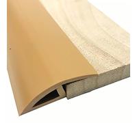 Flexible self-Adhesive Floor Edge for Wood to be Tiled/Carpet to be Tiled,1m Long PVC Floor Transition Strip/Carpet Cover,Non-Slip cuttable(Light Brown)