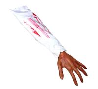 Flexible Severed Hand Prop Realistic Spine-Chilling Flexible Halloween | Severed Hand Fake Arm Prop Flexible and Realistic for Homeowners Haunted House Graveyard Backyards April Fools Day Pranks