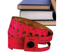 Flexible Sewing Tape - Leather Wrist Ruler, 12 Inch Yarn Sizer with Clip, Cotton Fabric Tool with Markings, Craft Organizer Functional Style, Crochet Accessories for Knitting, Embroidery, Weaving