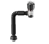 Flexible Sink Drain Pipe,Anti-Odor Drain Outlet Bathroom Sinks Expandable Drains Hose -Adjustment Flexibility Seamless Connection Adjustable Wash Basin Sink Drains Hose For Kitchen Bathroom