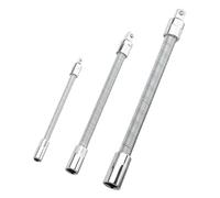 Flexible Socket Extension Bars - 3PCS Long Reach Bendable Tool Kit, Narrow Space Access Accessories | For Automotive Pipeline Furniture Assembly Home Garage Workshop Maintenance Use, Extension Bar
