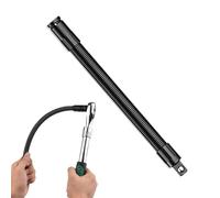 Flexible Socket Extension - S2 Tool Steel 25-35cm | 1/2in Ratchet Attachment, 360-Degree Rotate Socket Wrench Extender For Bolt Fastener DIY Corner Mechanic Automotive Repair Garage Home Project