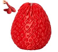 Flexible Strawberry Toy, 3D Printed Articulated Model, Twist Fruit Figurine, Desk Shelf Decoration Piece, Novelty Stress Toy for Kids Adults Playful Indoor Decor 2.28x2.28in