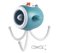 Flexible Stroller Fan, Quiet Portable Fan, Three Speed Rotatable Cooling Accessory, Battery Operated Personal for Carriage Pram and Outdoor Picnic Travel Vacation Trips