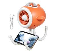 Flexible Tripod Fan, Rotatable Stroller Cooler, 4.5 Inches Handheld Unit with Solid Build, Anti Slip Synthetic Material, Tech with Modern Style Cooling Fan for Beach and Park
