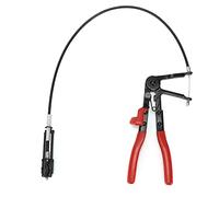 Flexible Wire Hose Clamp Plier, Automotive Repair Tool, Rust-Proof Steel Construction with Non-Slip PVC Grip, Red and Black Hose Plier for Radiator Heater Hoses in Cars Trucks SUVs