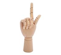 Flexible Wooden Artist Manikin, Art Wooden Hand Model Flexible Joints Fingers Drawing Mannequin Hand for Home Decorations Jewelry Display Sketching Photography Props (Derecha)