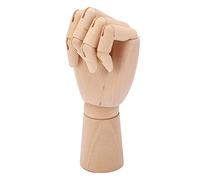 Flexible Wooden Artist Manikin, Art Wooden Hand Model Flexible Joints Fingers Drawing Mannequin Hand for Home Decorations Jewelry Display Sketching Photography Props (mano izquierda)