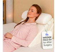 Flexicomfort Almohada Cuña Dormir - Comodidad Ajustable Post Cirugía (7 en 1) - Espuma Viscoelástica Inclinada, Elevación de Piernas y Soporte para la Cabeza