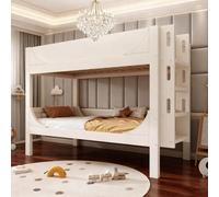 FlexiDuo - Litera separable (90 x 200 cm, diseño en forma de trineo con escalera de montaje flexible en la cabeza/pie (certificado EN747-1:2024, sin colchón)