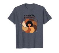 Flexin' My Complexion: Empoderando el Arte de la Diversidad Camiseta, Hombre, Azul Jaspeado, XL