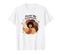 Flexin' My Complexion: Empoderando el Arte de la Diversidad Camiseta, Hombre, Blanco, 4XL