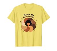 Flexin' My Complexion: Empoderando el Arte de la Diversidad Camiseta, Hombre, Limón, S