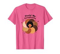 Flexin' My Complexion: Empoderando el Arte de la Diversidad Camiseta, Hombre, Rosa Jaspeado, S