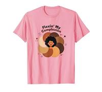 Flexin' My Complexion: Empoderando el Arte de la Diversidad Camiseta, Hombre, Rosado, S